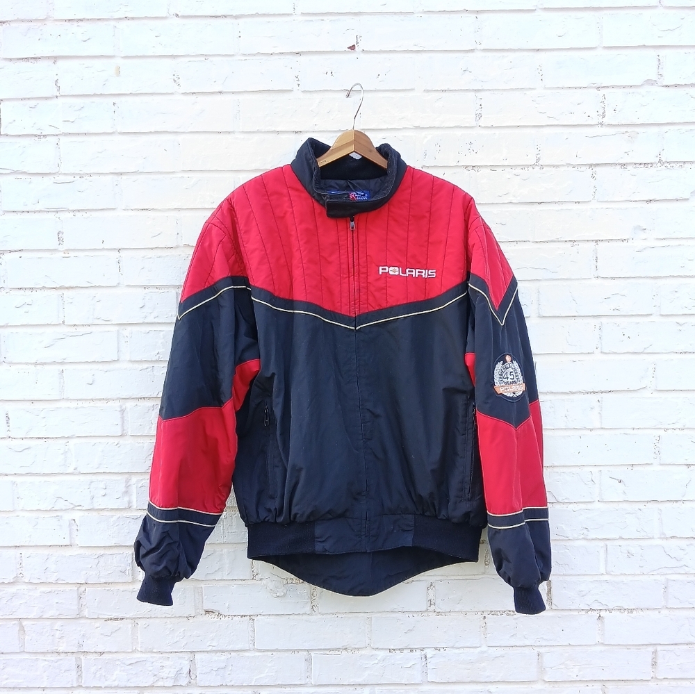 Vintage Polaris Racing Snowmobile Jacket Nylon
